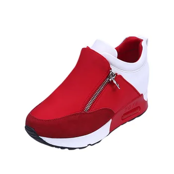 

2020 Spring New Sneaker Women Casual Running Hiking Thick Bottom Platform Wedges Shoes Woman sports Sneakers Ladies black Shoes