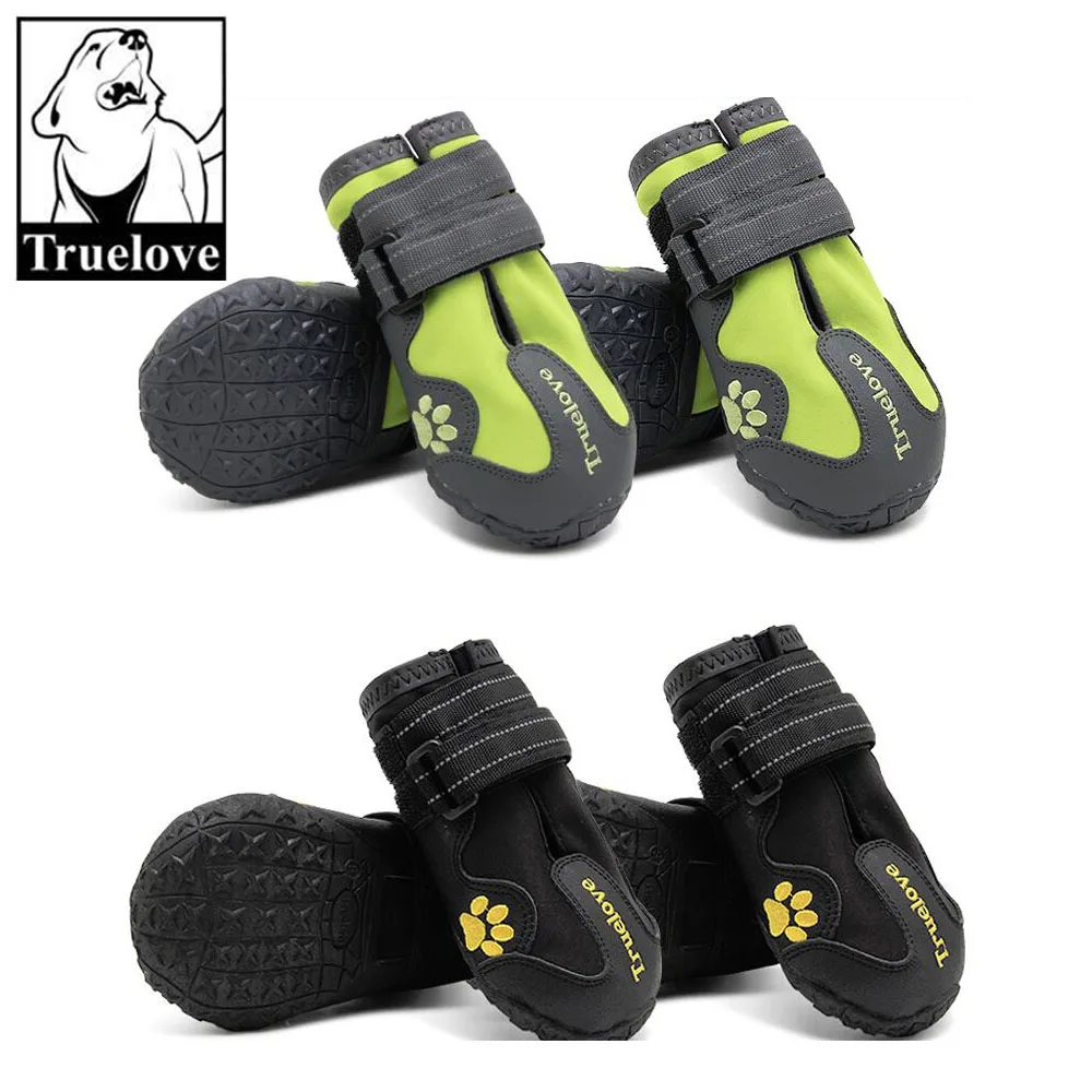 Truelove Waterproof Dog Shoes Reflective Non Slip Dog Boots Pet Booties