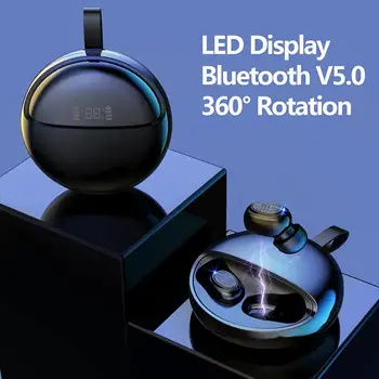 

Wireless Bluetooth Headset TWS Digital Display Noise Reduction Bluetooth 5.0 IPX6 Waterproof Sports Earbuds HIFI Touch Earphone