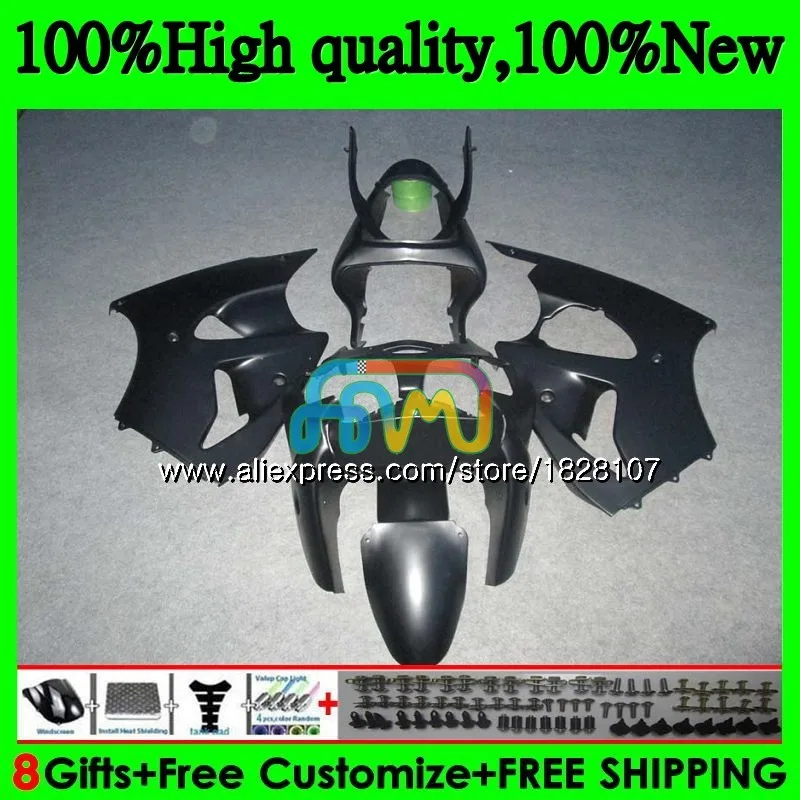 Корпус для KAWASAKI матовый черный 600CC ZZR600 ZX600CC кузов 14BS. 22 ZZR-600 ZZR 600 05 06 07 08 2005 2006 2007 2008 комплект обтекателей