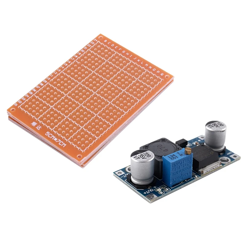 1x LM2596S DC-DC модуль питания BUCK Buck 3A Регулируемый понижающий регулятор Super LM2576 и 5 шт. медный Односторонний Универсальный Ci