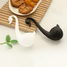 Infusor de chá de cisne, elegante, filtro de ervas para fabricação de chá, tempero, ecológico, de plástico