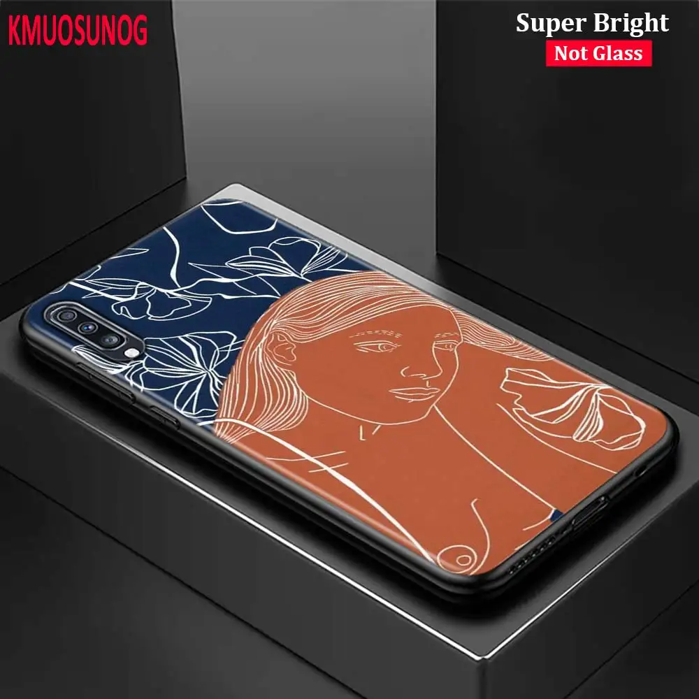 

Black Silicone Cover Abstract Art Matisse Funny for Samsung Galaxy A70 A90 A80 A60 A50 A40 A30S A20E A20S A10 Phone Case