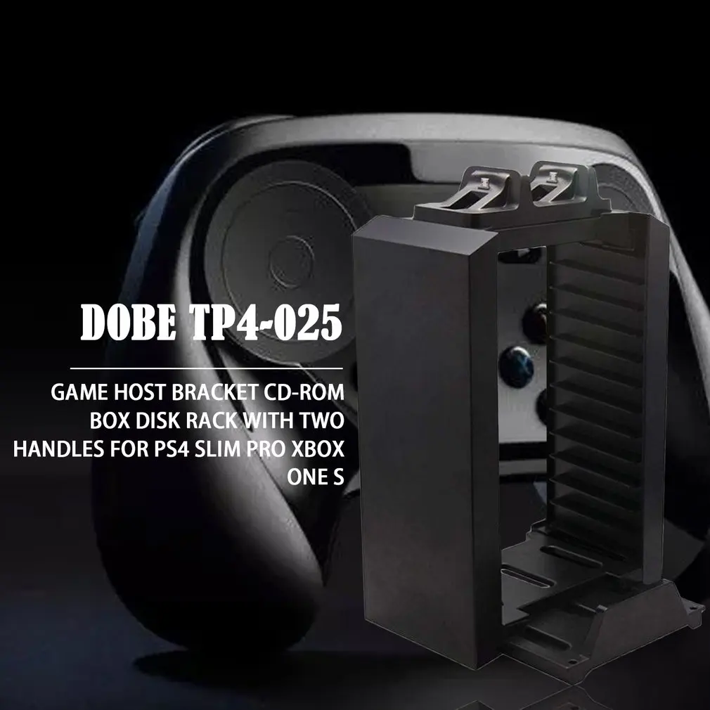 Черный цвет игровой диск башня вертикальная подставка для PS4 DualShock контроллер зарядная док-станция для playstation 4 PRO Slim