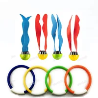 Diving Toys Aquatic plant Torpedos Bandits Stringed Octopus Diving Ring Swimming Pool Water Games Training Gift Set Toys For kid 1