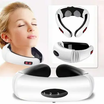 

Electric Neck and Back Pulse Massager Infrared Heating Cervical Vertebra Treatment Shoulder Massager Relief Tool Health Care