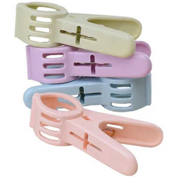 

12PCS Large Color PP Quilt Clip Clothespin Thickened Windproof Drying Clip