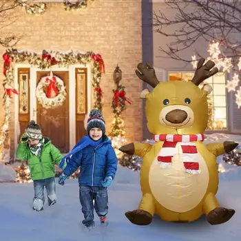 

Christmas Moose Inflatable Model Christmas Decorative Suit Christmas Ornament for Decorating Garden Backyard Doorway Theme Party
