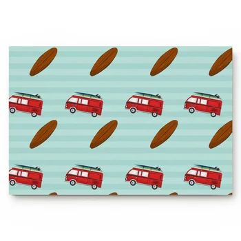 

Summer Car Surfboard Stripes Living Room Doormat Home Environmental Protection Bathroom Door Non-slip Floor Mat