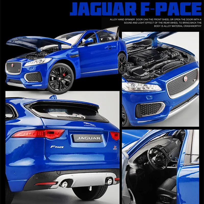 Внедорожник Welly 1:24 JAGUAR F Pace модель автомобиля из белого сплава Литые и игрушечные