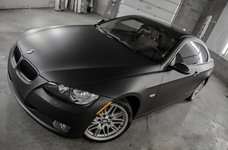 Matte Black Vinyl Wrap Adhesive Film Air Release Decal Sheet Car Wrapping Foil 1.52x5/10/15/20/30 meters