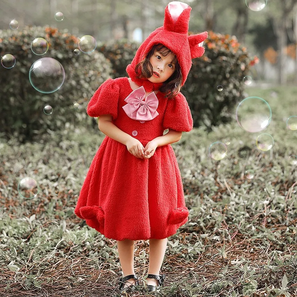 Girls Cartoon Animals Rabbit Costumes Kids Easter Bunny Dress with Hat Halloween Cosplay Costume Dress Up Outfit for Stage Party Girls Cartoon Animals Rabbit Costumes Kids Easter Bunny Dress with Hat Halloween Cosplay Costume Dress Up Outfit for Stage Party