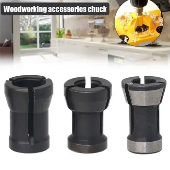 

3pcs/set Power Tools Hole Opener Hardware Tool Set High Speed Steel 3pcs/Set Black Woodworking Chuck Milling Chuck