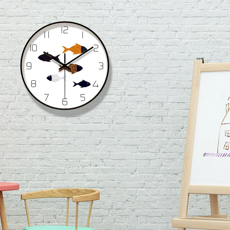 Металлические настенные часы современный дизайн украшения гостиной