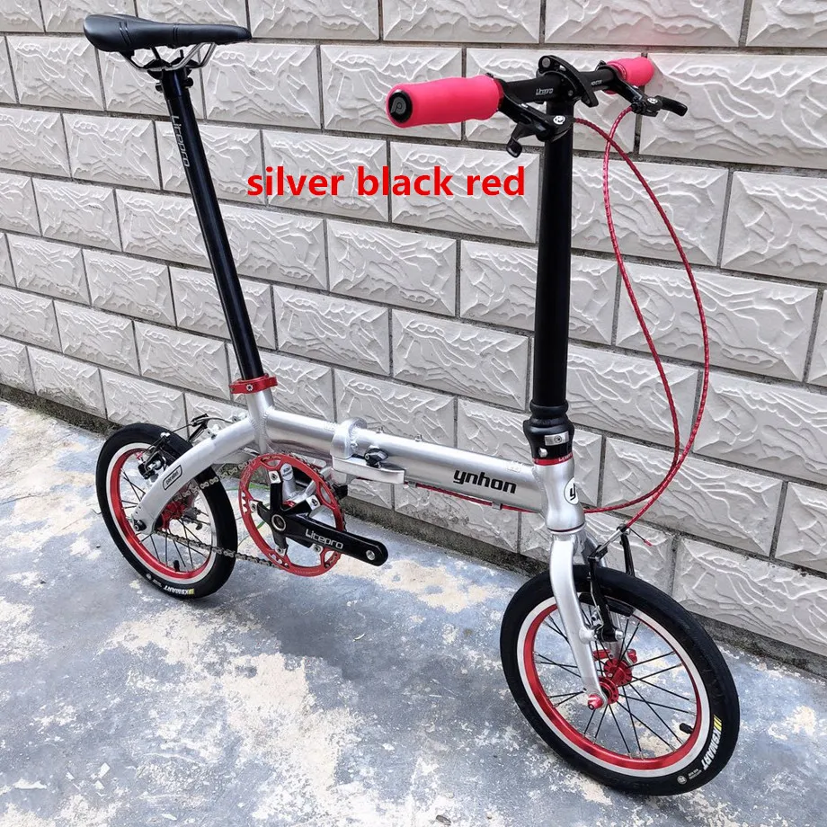 YNHON Folding Bike Aluminun Alloy 412 14/16 Inch Single-speed Outside Three-speed Kid Children's Bicycle Mini Modification