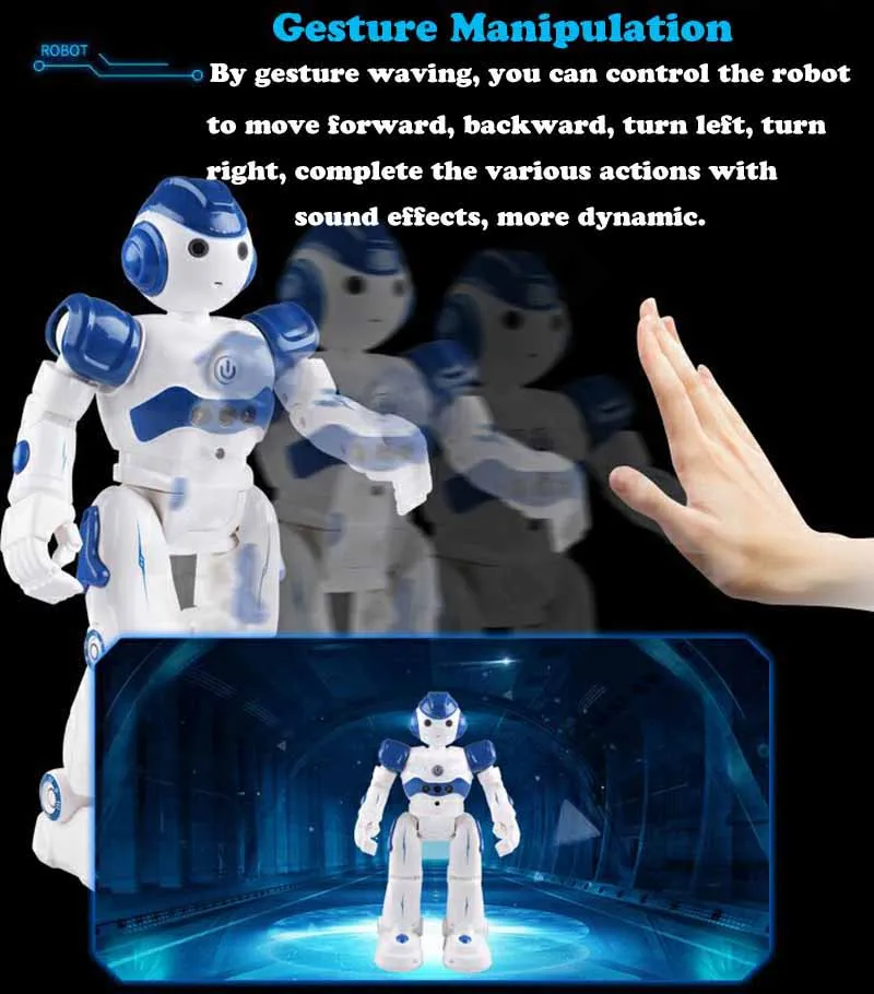 Educational Intelligent RC Robot Remote Control Programmable Robotics Toy Kids Birthday Gifts