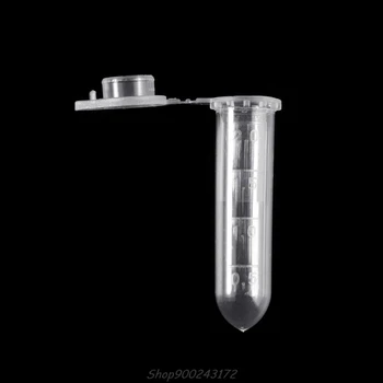 

100Pcs 2ml Clear Plastic Vials Container Snap Cap Centrifuge Tubes Vials Sample Lab Container Jy21 20 Dropship