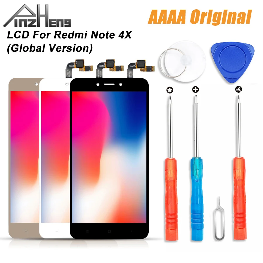 Дешево Оригинальный ЖК экран PINZHENG 100% AAAA для Xiaomi Redmi Note 4X, глобальная версия, сенсорный модуль, сменный ЖК экран s