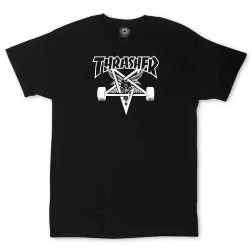

Thrsher Magazine Sk8goat T-Shirt in Black $20 Tops wholesale Tee custom Environtal printed Tshirt cheap wholesale