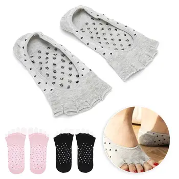 

Cotton Summer Breathable Non-Slip Socks Soft Elastic Open-Toe Socks for Foot Care Tools Silicone Anti-slip Comfortable Socks a