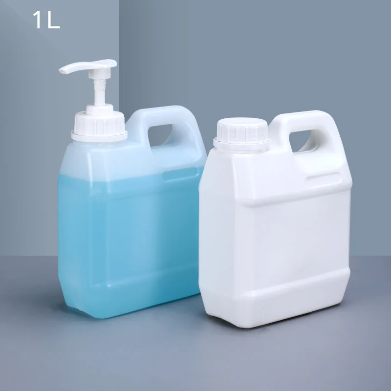 

1000ML Empty Pump Dispenser Square plastic Bottle Laundry detergent Refillable Container Food Grade Material 1PCS