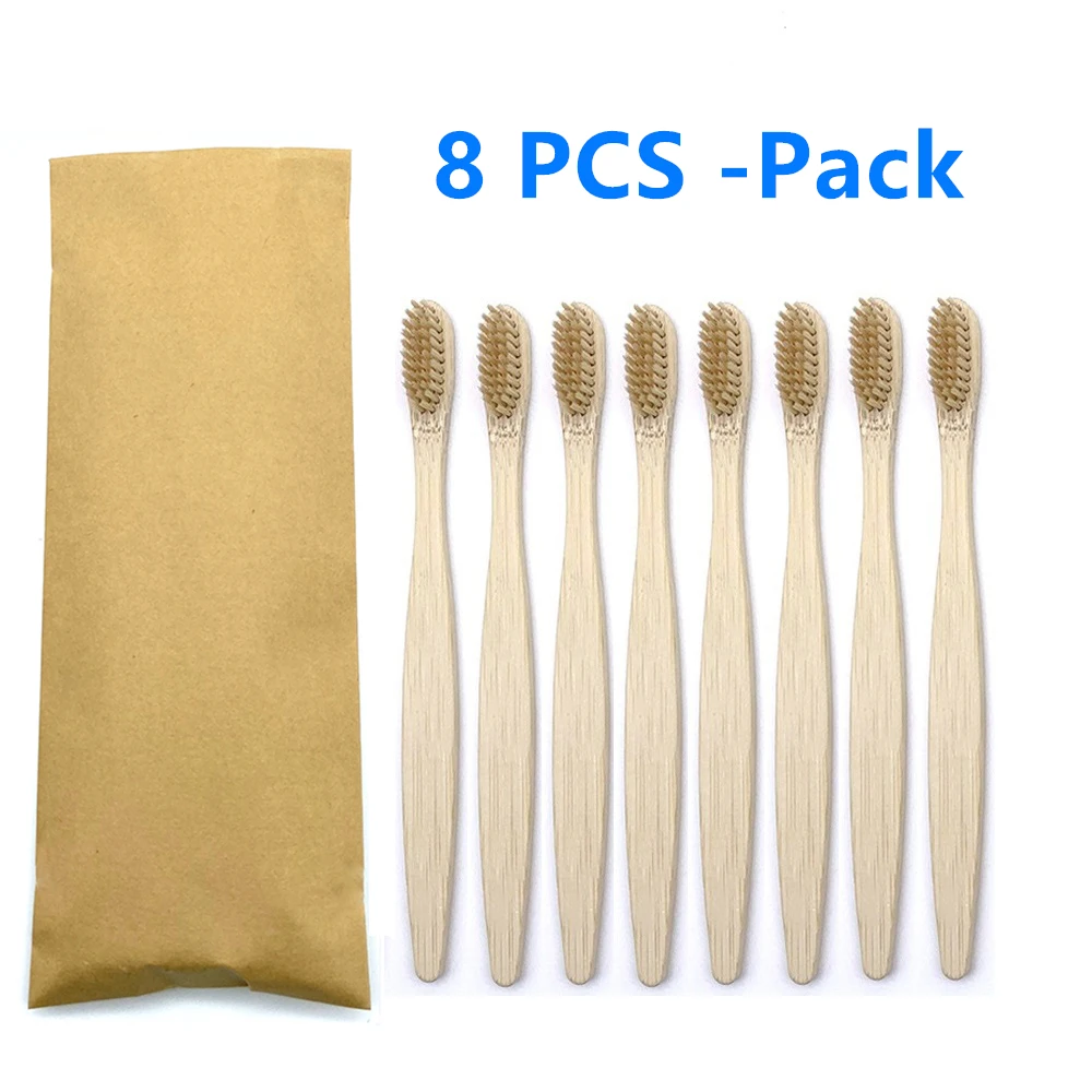 Cepillo De Dientes De Colores Naturales, Cerdas Suaves Ecológicas