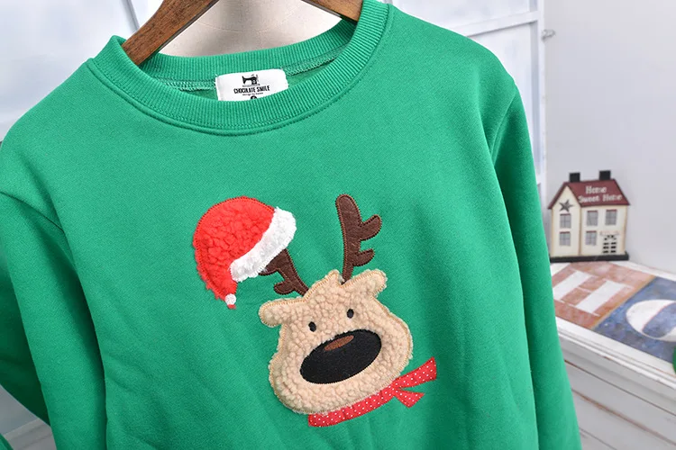 Рождественский свитер рубашка семейная одежда северный олень, новогодняя елка олень год подходящая друг к другу одежда Отец для мамы, сына, дочери мама меня зимней одежды для детей