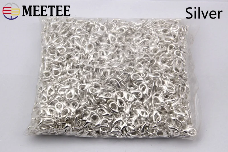 Meetee 200 шт(10/12/14 мм) 100 шт.(16/18 мм), сделай сам, ювелирное изделие крюк Цепочки и ожерелья пряжки для браслетов металлическая застежка-лобстер цепочка аксессуары BF041