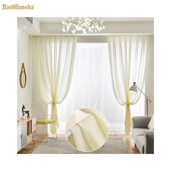 

Solid color Yarn Curtains Window Tulle Transparent Curtain For Livingroom Modern Decoration Window Door Sheer Home Drapes Tend