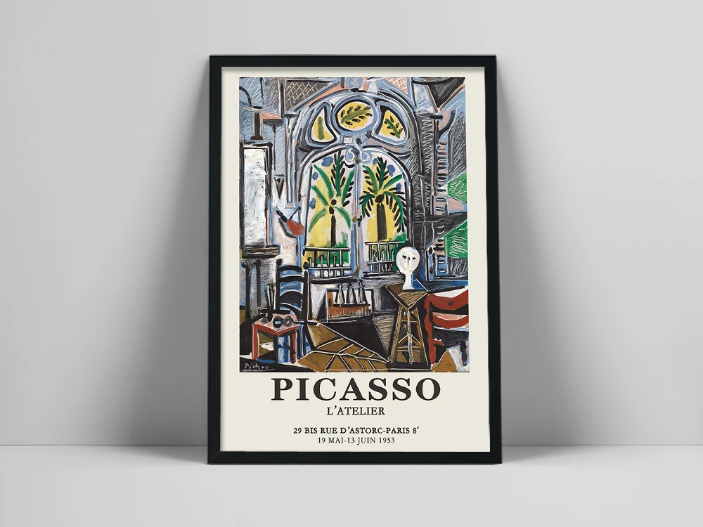 Pablo Picasso Lɺtelier poster Art Exhibition print Museum exhibition The Studio Painting Poster | Дом и сад