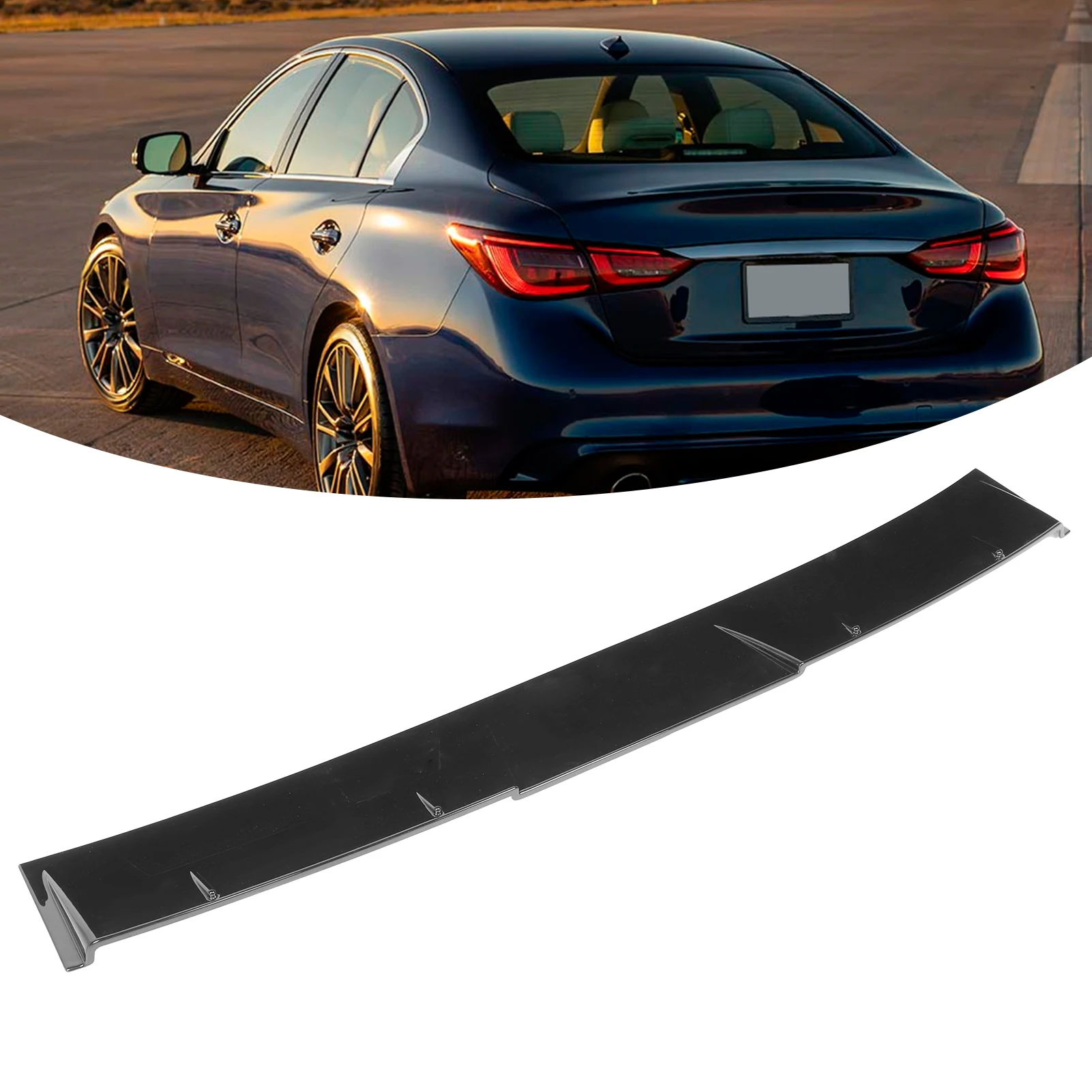 Глянцевый черный спойлер на крышу заднего окна JDM Mugen Style для Infiniti Q50 2014-2020 |