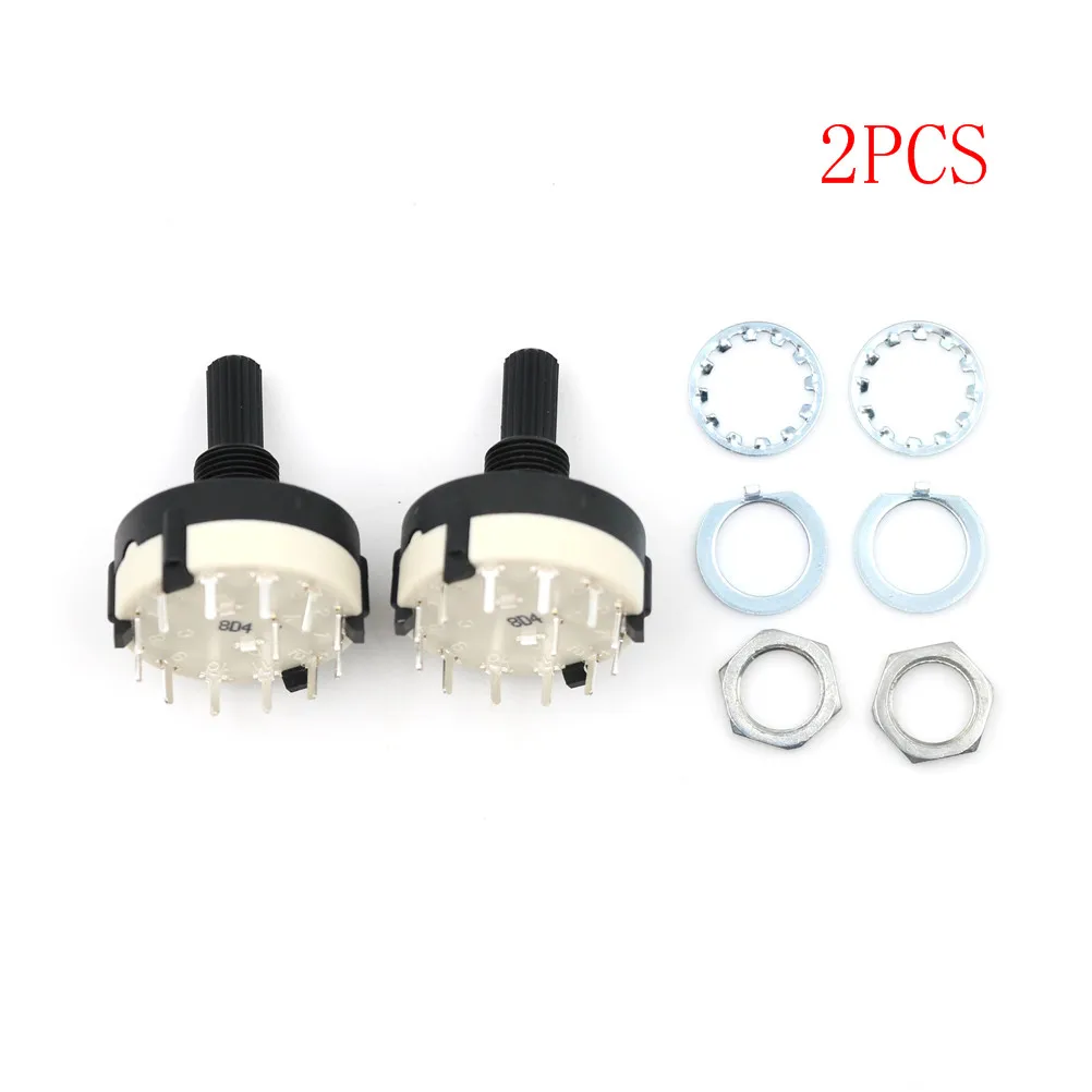 2pcs 12 Selectable Band Rotary Channel Selector RS26 1 Pole Position Switch Single Deck Rotary Switch Band Selector