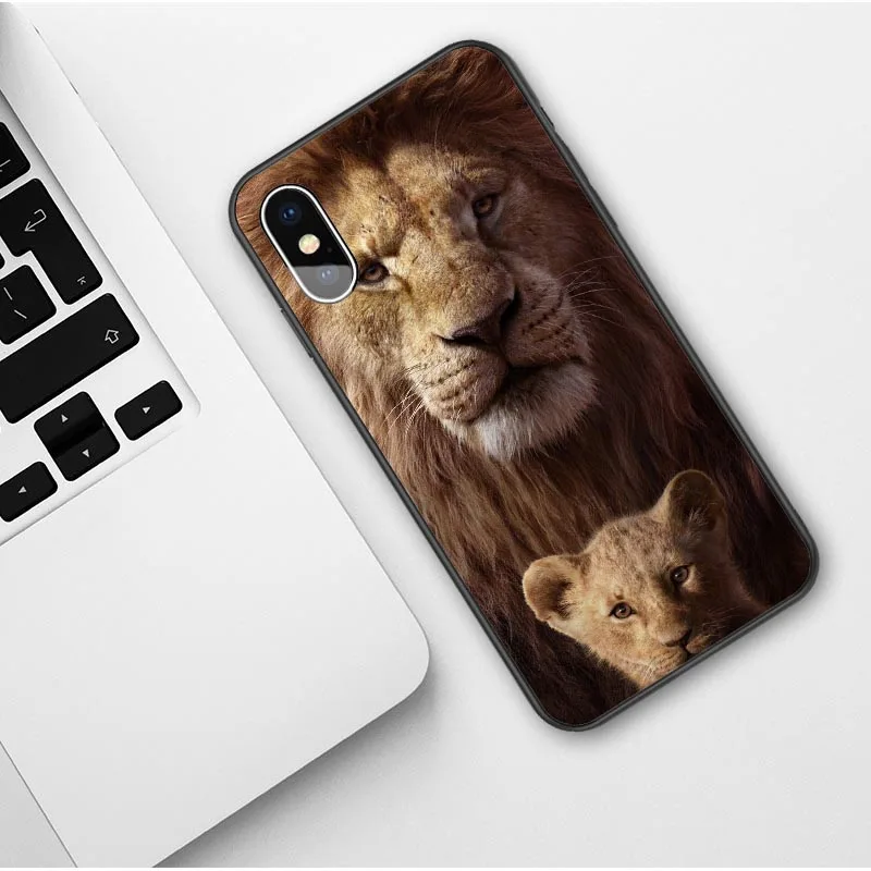 TPU Король Лев nala Simba timon мягкий черный чехол для телефона для iPhone 11 Pro Max 6 6s Plus 7 8 plus X XS Max XR King Coque - Цвет: TPU