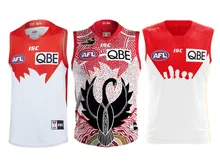 2019/2020 swans sydney afl guernsey tamanho S-3XL imprimir nomes personalizados e números de qualidade superior frete grátis