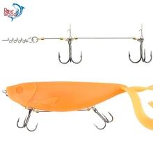 Палисандр 1 шт. пробковый винт Shad Spin Rig 1#1/0# Двойные VMC рыболовные крючки с зазубринами океан лодка рыболовный крючок для такелажа мягкие приманки