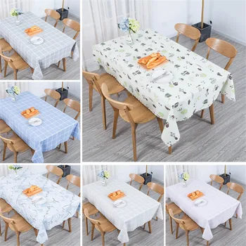 

Nordic tablecloth waterproof and oilproof anti-scalding disposable table cloth rectangular lattice ins lattice tea table cloth