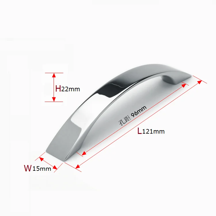 

VIBORG 1 Piece 96mm Zinc Alloy Modern Kitchen Cabinet Cupboard Door Handle Pull Wardrobe Vanity Drawer Handles Pulls Chrome
