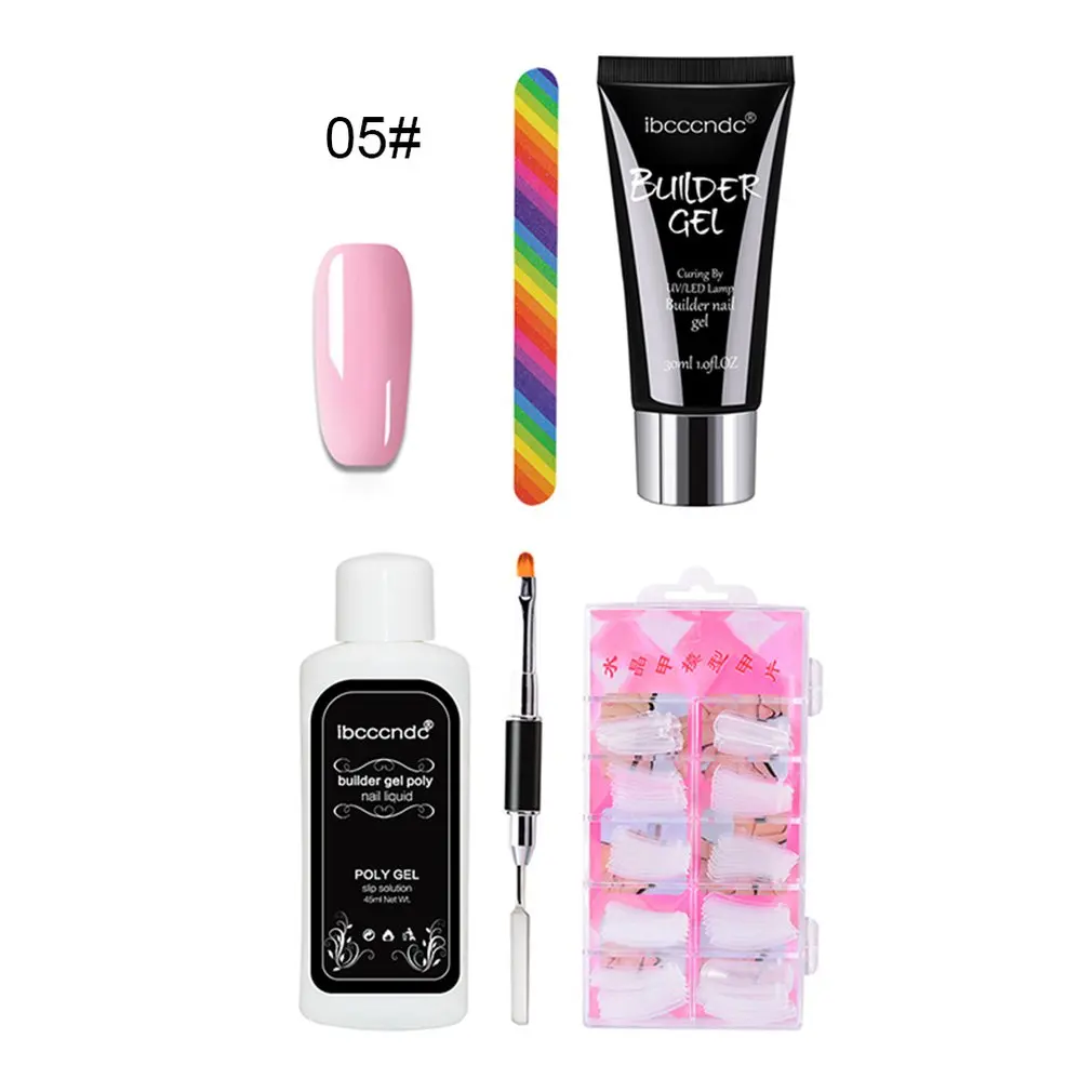 Manicure Tool Silver Cover UV Extension Glue Fast Building Extension Glue Set Nail Extension Glue Set - Цвет: Красный