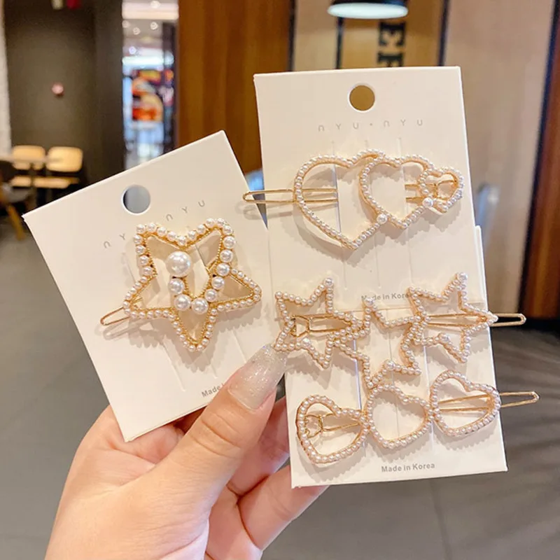 Женская заколка для волос Xwen Store с жемчугом аксессуар OH2073 |