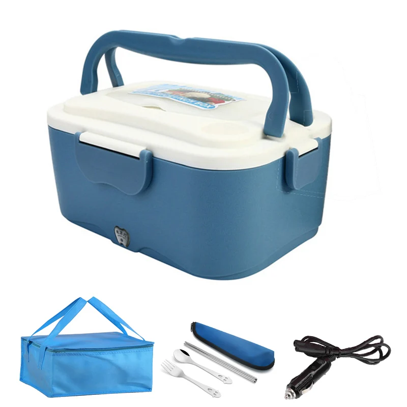 

Electric Heating Lunch Box 12V 24V Car Stainless Steel Bento Box Japanese Thermal Warmer Food Heater Container Meal Prep Set