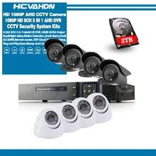 8-канальный HD домашняя камера видеонаблюдения, Системы 8CH AHD DVR Наборы 2.0MP 1080P 3000TVL видеонаблюдения Камера s Системы 1 ТБ HDD набор камеры видеонаблюдения