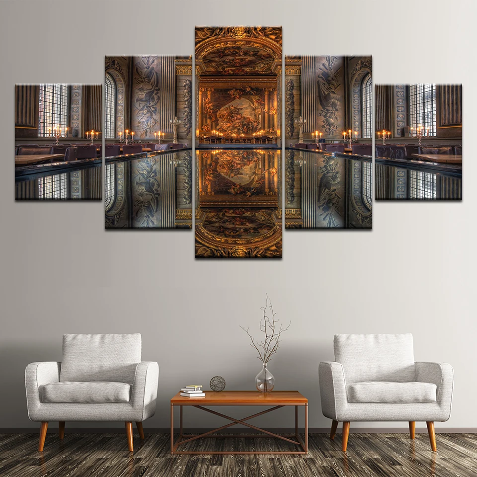 Картина на холсте древний Классический дворец 5 шт. настенная живопись модульная
