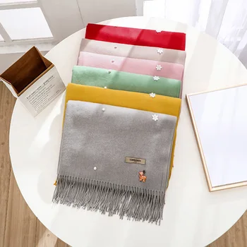 

New 2019 Scarves Women Gift Christmas Cashmere Scarf Lady Pashmina Echarpe Cape Shawls And Wraps Hijab Bandana Foulard Poncho