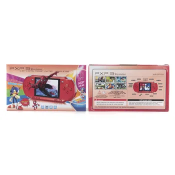

16 Bit Portable Game Console PXP3 Handheld Video Game Player With 2 Game Cards Joystick Slim Station Classic Child Game Consoles