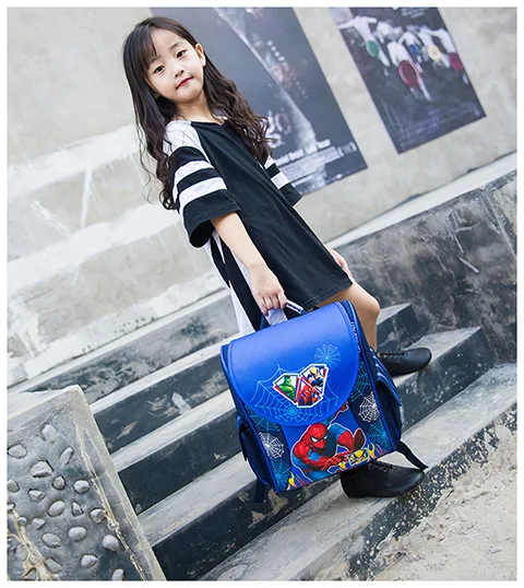 Дисней Принцесса Детская сумка для начальной школы замороженная Эльза мультфильм милая сумка девочка Мальчик сумка студенческий рюкзак Человека-паука