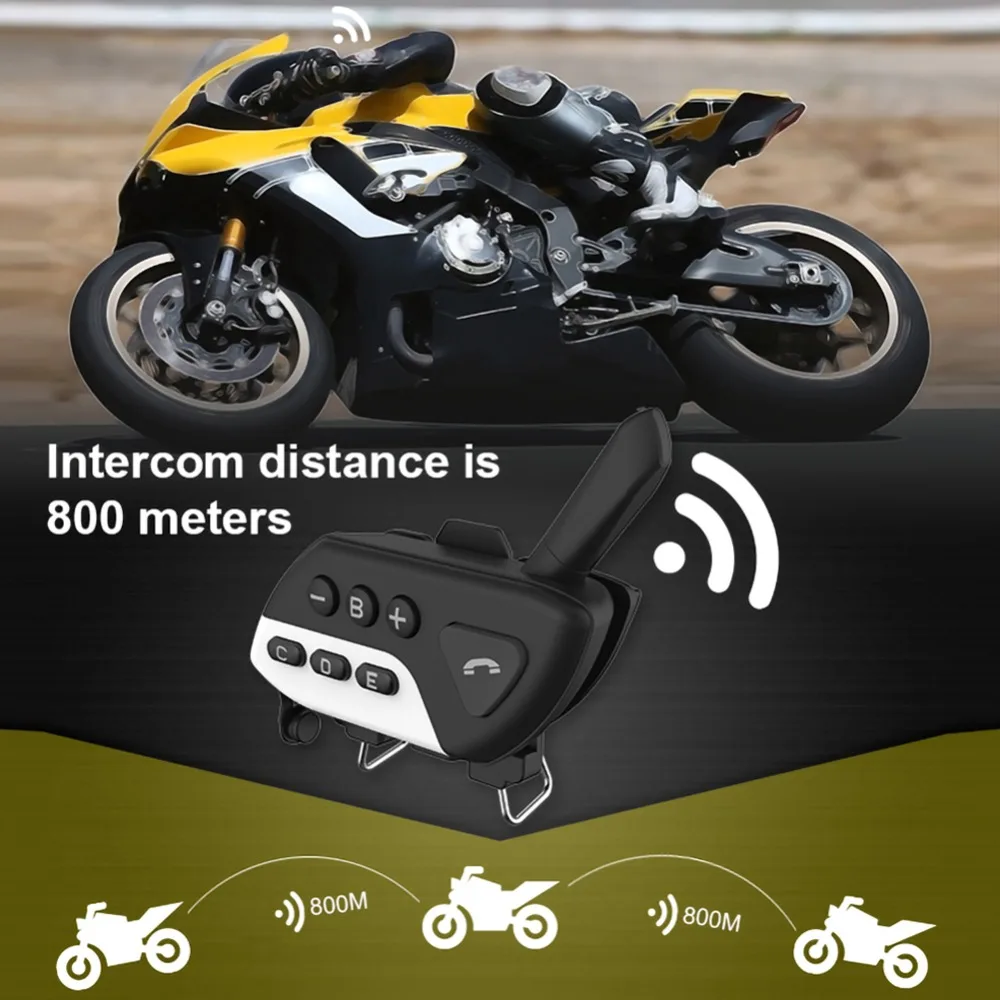 Водонепроницаемый M7 мульти BT переговорный мотоцикл Bluetooth Шлем Интерком Intercomunicador мото МТВ гарнитура FM MP3