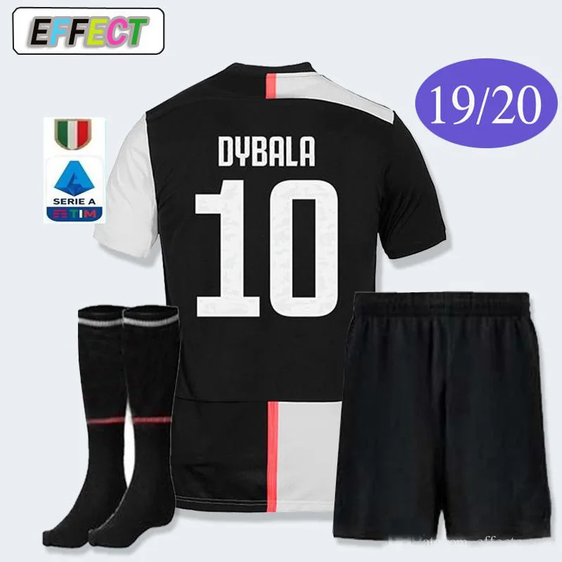 Горячая Распродажа juve Serie A patch soccer jersey DE LIGT Ronaldo комплект для взрослых+ носки футболка для футбола размер S-2XL - Цвет: Home