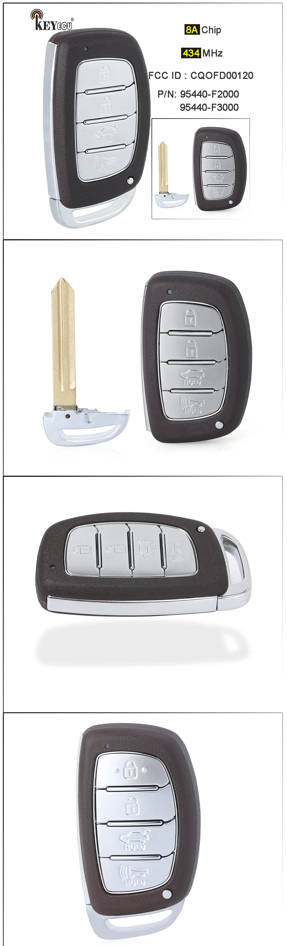 Keyforkess 434MHz 8A Chip FCC ID: muslimp/N: muslimb, muslimsmart Remote Key Fob per Hyundai Elantra 2016 2017 2018 6 Keyforkess 434MHz 8A Chip FCC ID: muslimp/N: muslimb, muslimsmart Remote Key Fob per Hyundai Elantra 2016 2017 2018 - Hc87c498acf024d9c939e0cfbe21e59c95