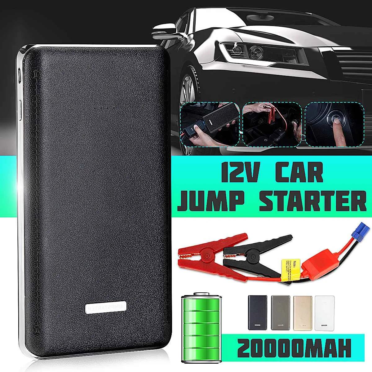 Replacement Cables for Multi Function Mini Car Jump Starter Box Free ship