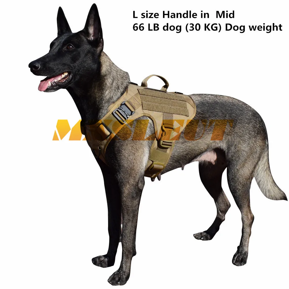 Najtaniej MXSLEUT Tactical kamizelka dla psa oddychające wojskowe ubrania dla psów K9 szelki regulowany rozmiar szkolenia polowanie Molle kamizelka dla psa szelki